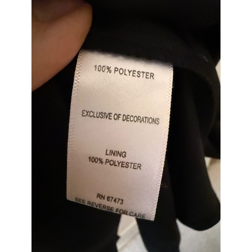 Taylor Black Lace Floral Embroidered Fit & Flare V-Neck Dress Size 16 C/T 607147 - Picture 3 of 5